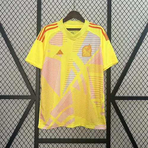 2024 Mexiko Torwart Gelb Fußballtrikot