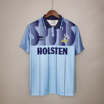 92-93 Tottenham Retro third away blue soccer jersey