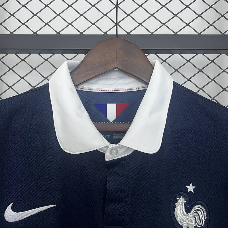 2014 World Cup France home retro black soccer jersey