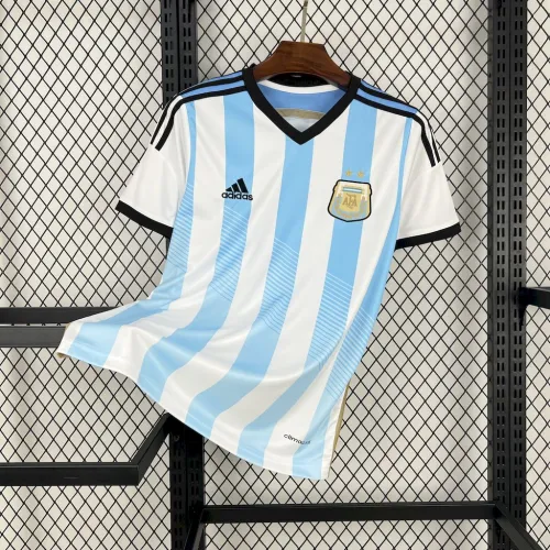 2014 World Cup Argentinien Home Retro Fußball Trikot
