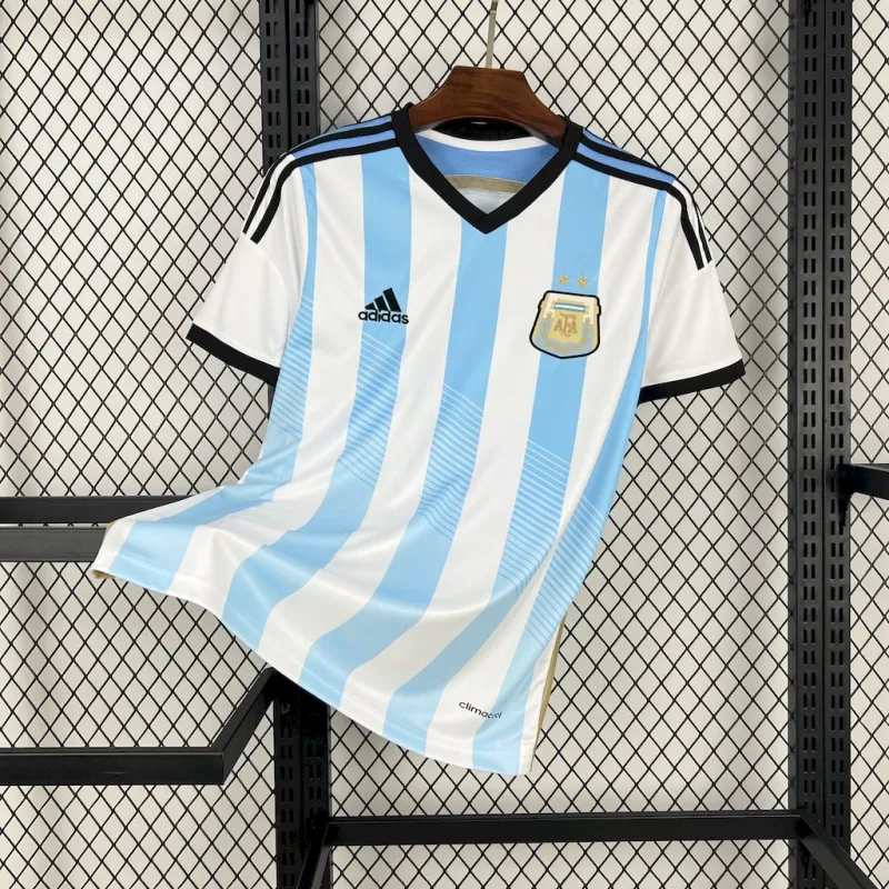 2014 World Cup Argentina Home Retro Soccer Jersey