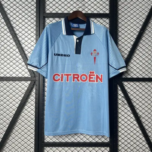 97-99 Celta Vigo Retro Home blue soccer jersey