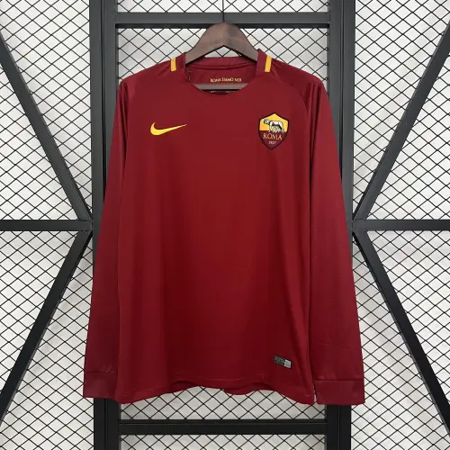 Camiseta de manga larga 17/18 Roma Home Retro