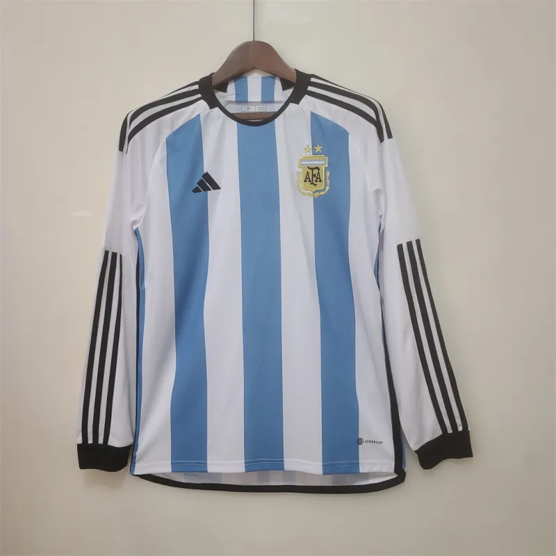 2022 Argentina 2 stars home Long Sleeves Jersey