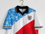 1990 England Score Draw Retro Soccer Jersey