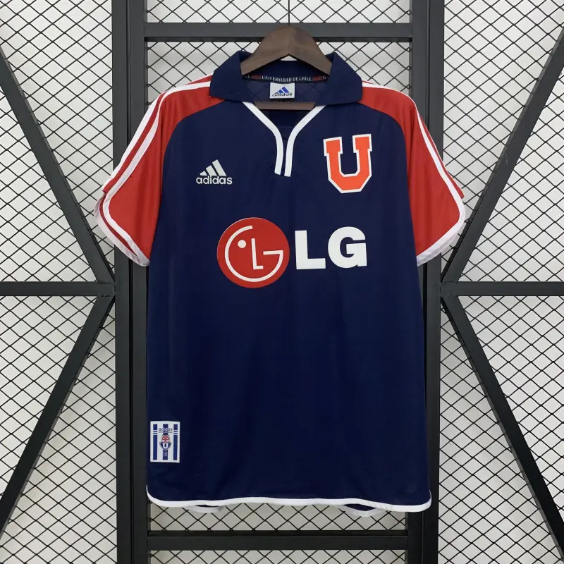 01/02 Club Universidad de Chile Retro Home camiseta de fútbol azul