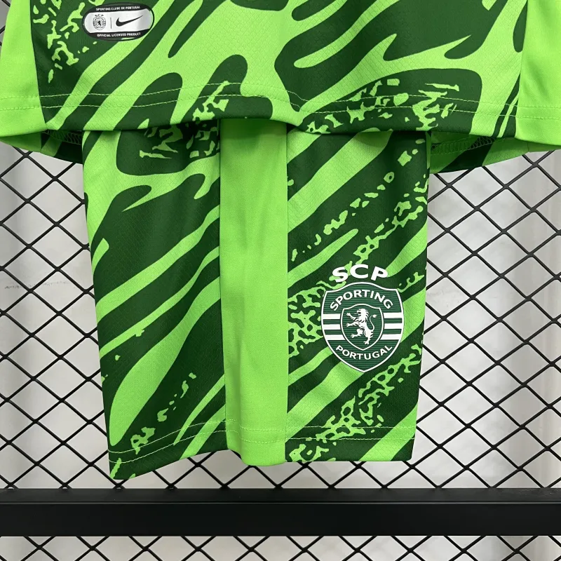 25/26 Sporting Lisbona Portiere Kit Bambini Verde