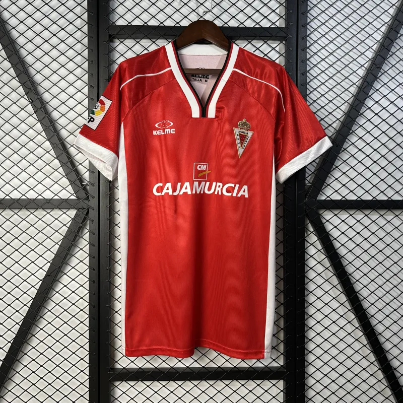 Camisola de futebol vermelho retrô Murcia 99/01