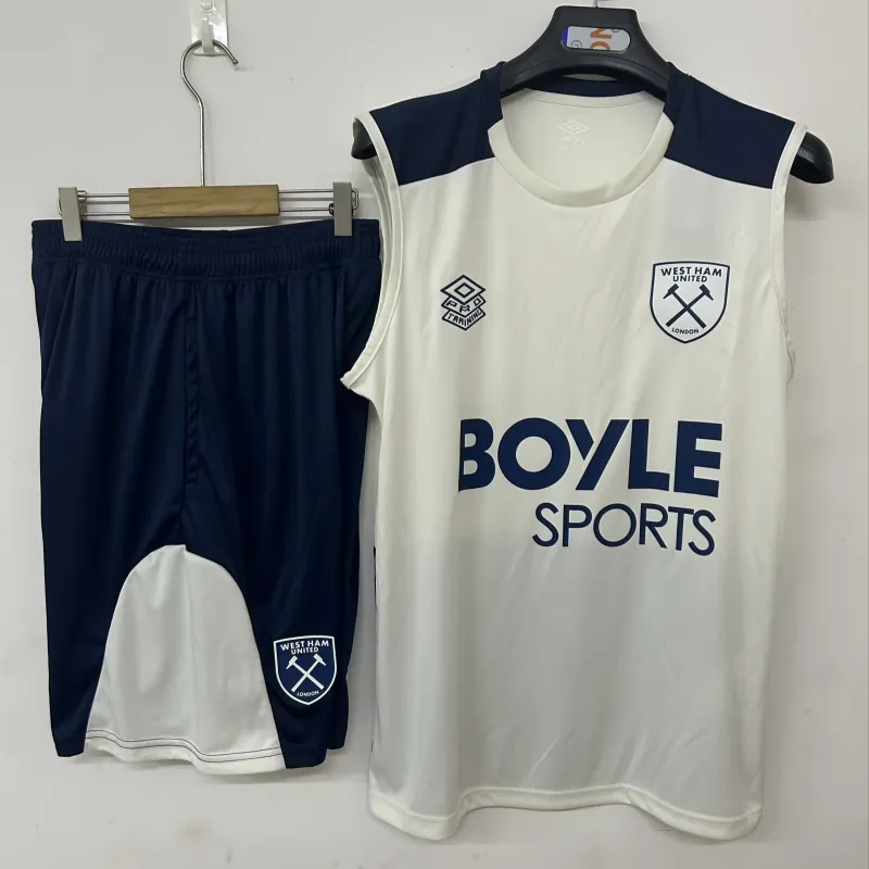 25/26 West Ham United beige Vest Sleeveless training Kit