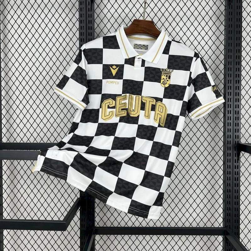 24/25 AD Ceuta FC Special Edition White and Black Jersey