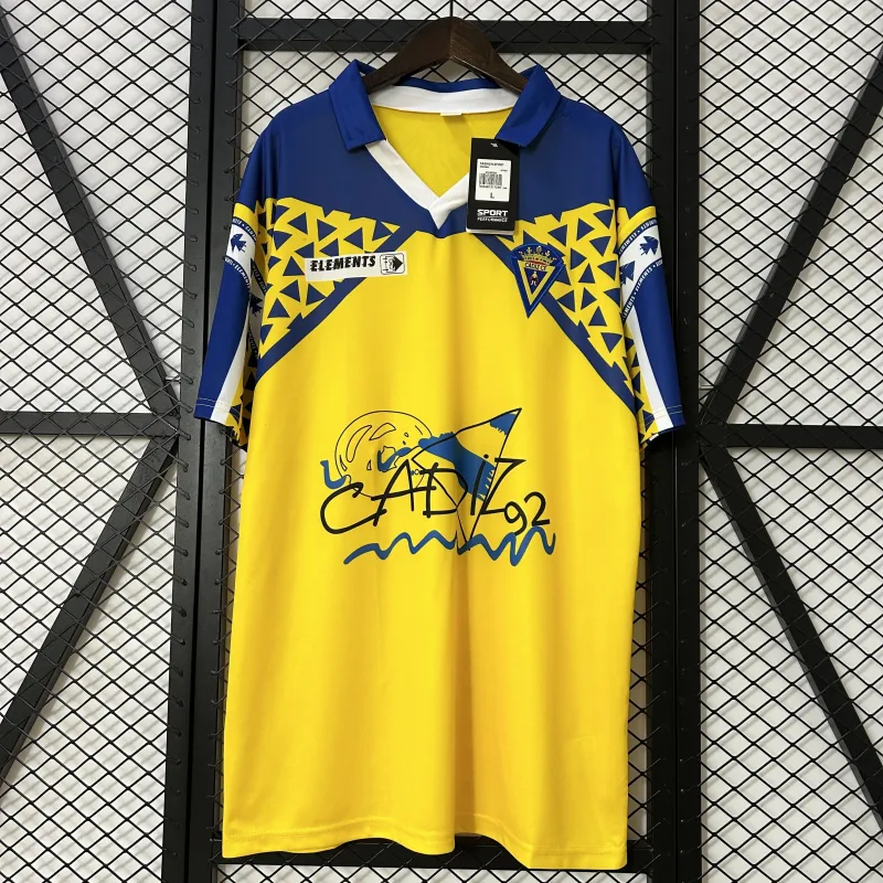 91/92 Cadiz Home Retro Soccer Jersey