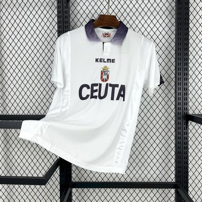 98/00 AD Ceuta FC White Retro Soccer Jersey