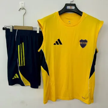 25-26 Boca Juniors yellow Vest Sleeveless training Kit