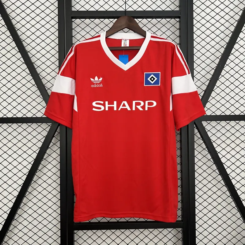 88/89 Hamburger FC Rot Retro Fußball Trikot