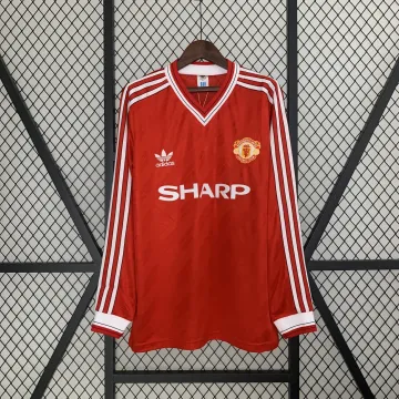 86/88 Manchester United home Retro long sleeve Jersey