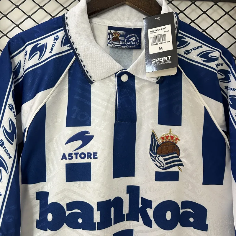 94/95 Real Sociedad Home Retro Soccer Jersey