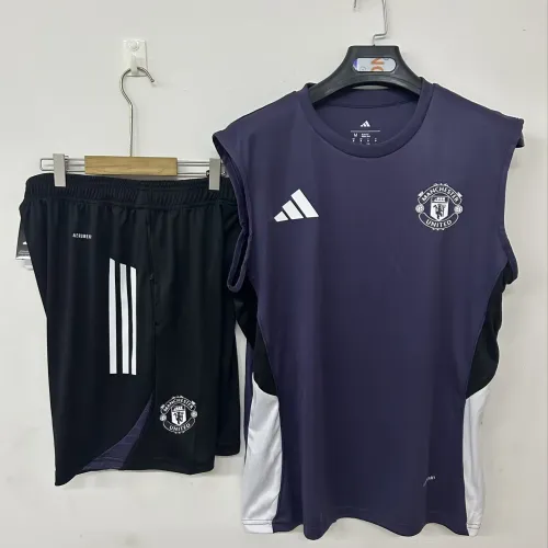 25-26 Manchester United Purple Vest Sleeveless training Kit