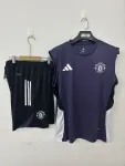 25-26 Manchester United Purple Vest Sleeveless training Kit