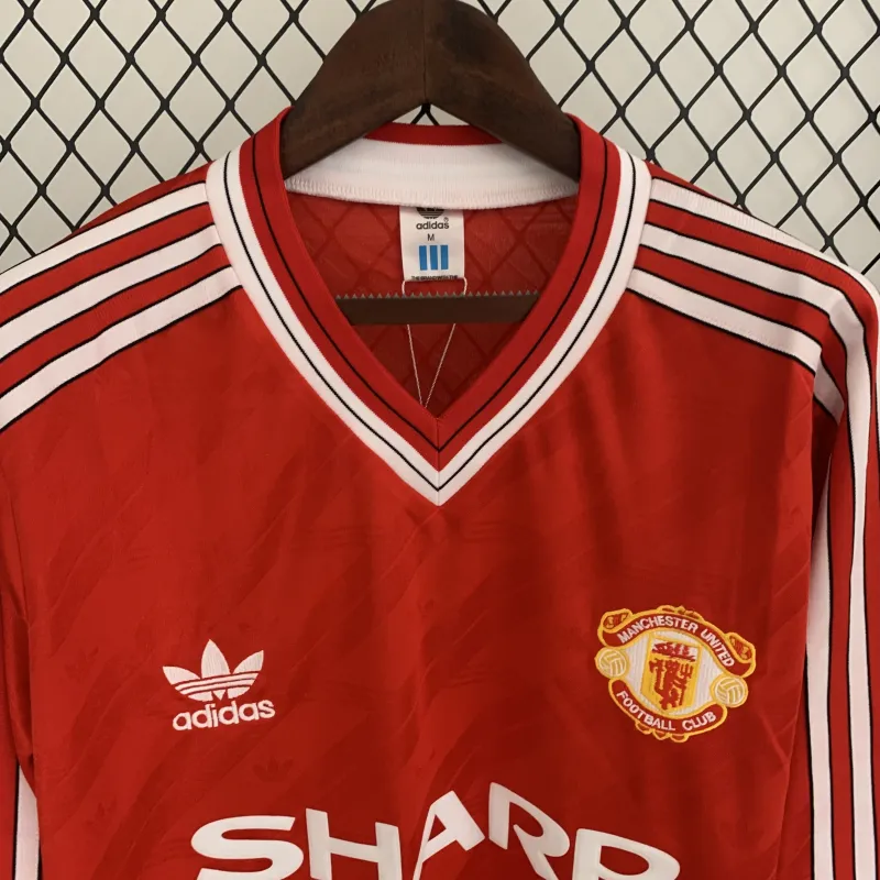 86/88 Manchester United home Retro long sleeve Jersey