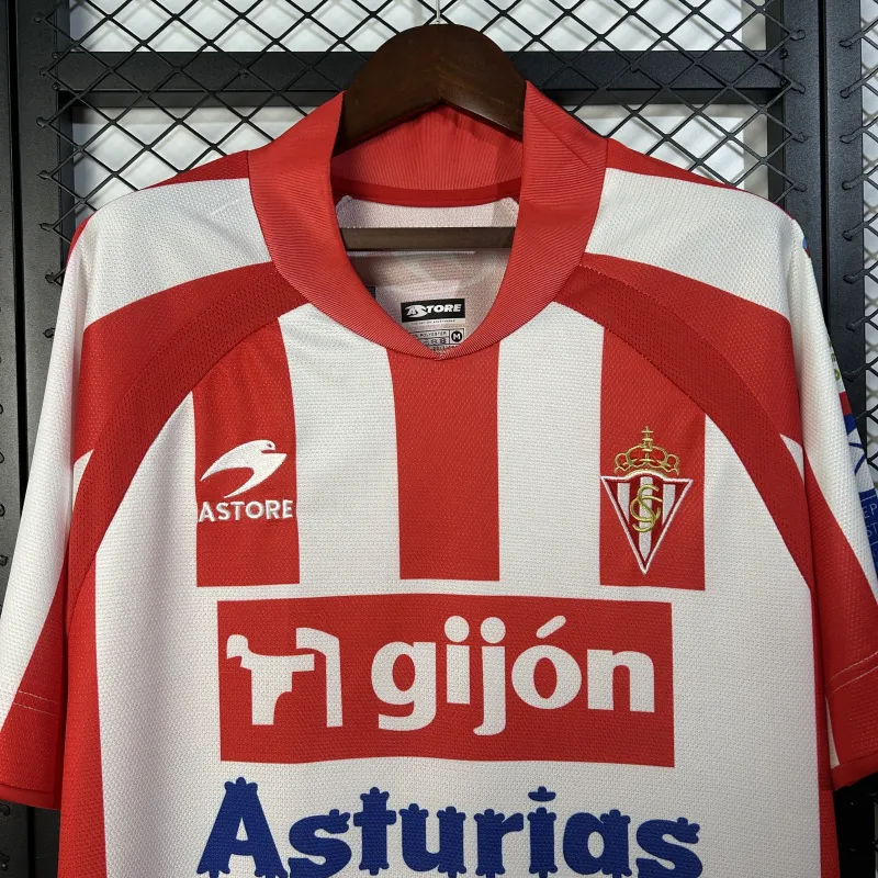08/09 Sporting Gijon Home Retro Soccer Jersey