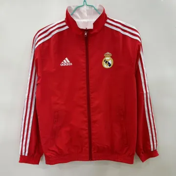 25/26 Real Madrid white and red reversible windbreaker