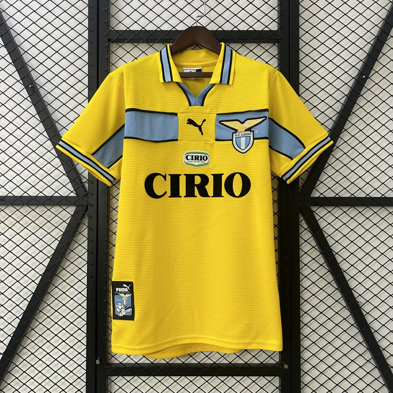 98/99 Lazio Yellow Retro Soccer Jersey