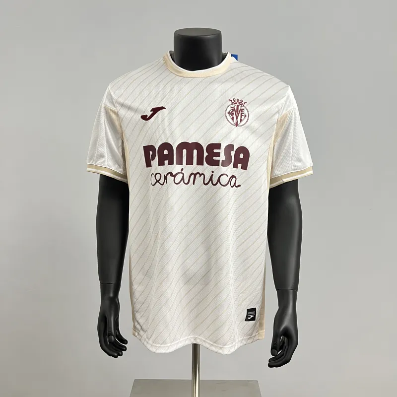 25/26 Villarreal auswärts weißes Fußballtrikot