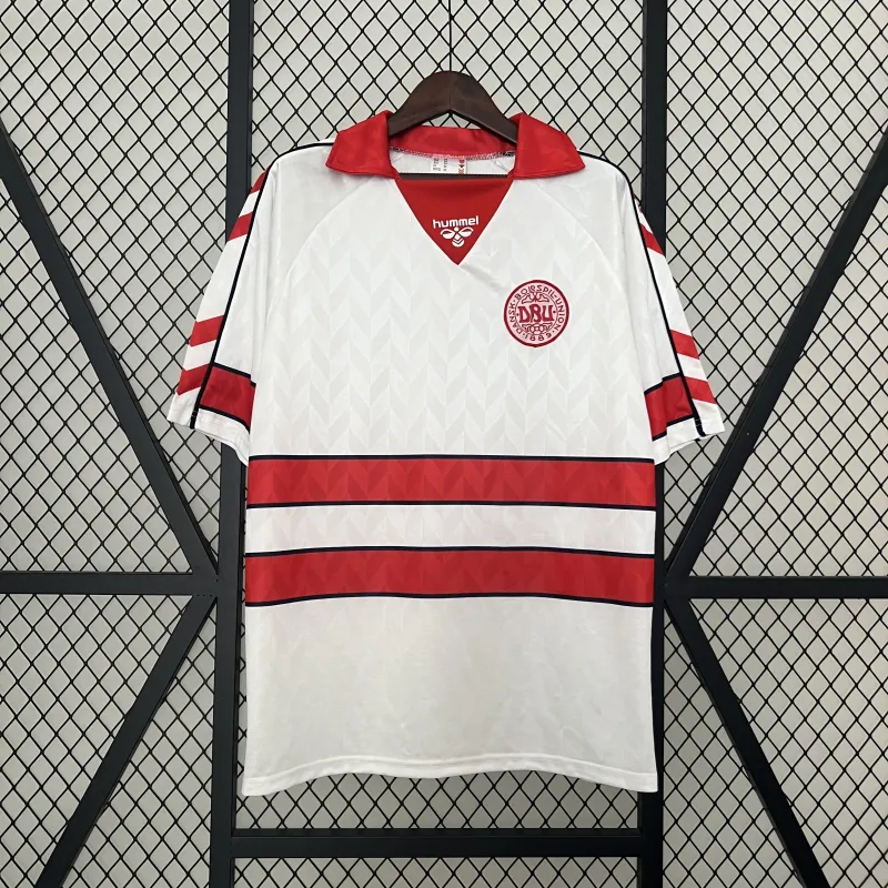 1988 Denmark Away Retro Soccer Jersey