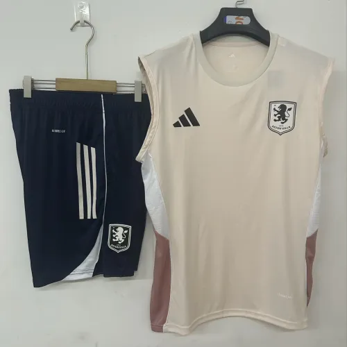 25-26 Aston Villa pink Vest Sleeveless training Kit