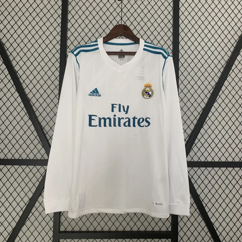 17/18 Real Madrid Home Retro long sleeve Jersey
