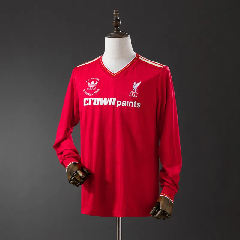86/87 Liverpool Home Retro long sleevev Jersey