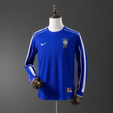 1998 World Cup Brazil Away Retro Long Sleeve Jersey