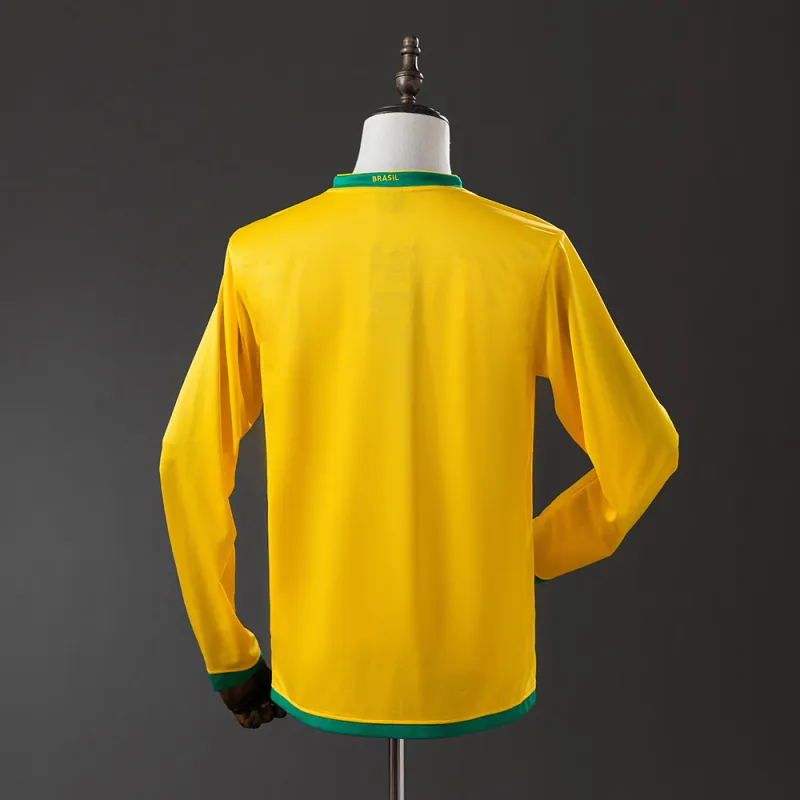 Copa del Mundo 2006 Brasil Home Long Sleeve Retro soccer Jersey