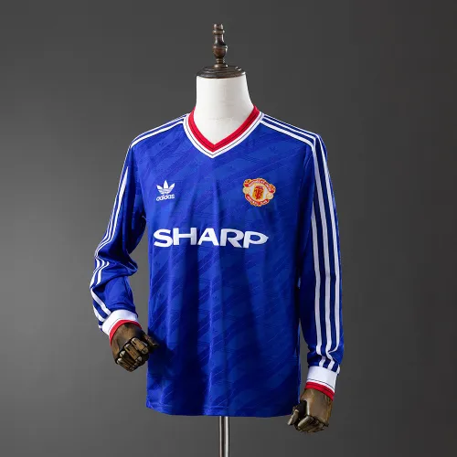86/88 Manchester United Second Away Retro Long Sleeve Jersey