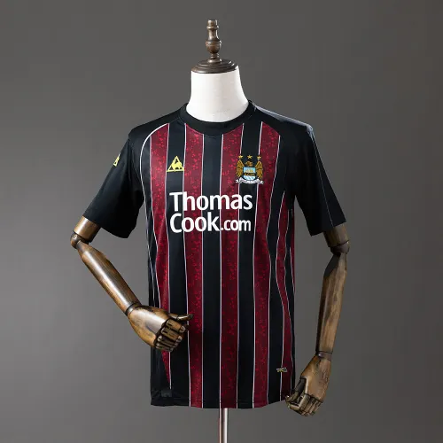 Camisola de futebol retro do Manchester City para jogos fora de casa, 08/09
