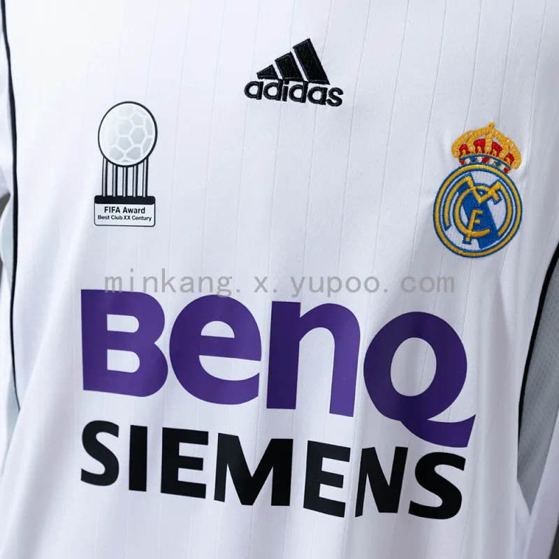 06/07 Real Madrid Home Retro Long Sleeve Jersey