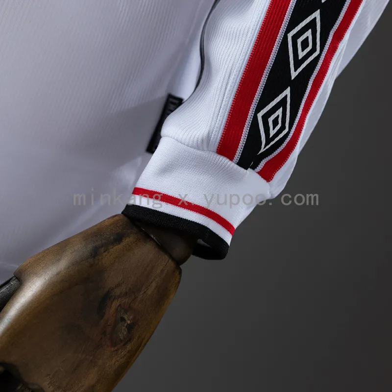 98/99 Manchester United White Retro Long Sleeve Jersey