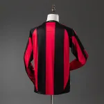 10/11 AC Milan Home Retro Long Sleeve Soccer Jersey