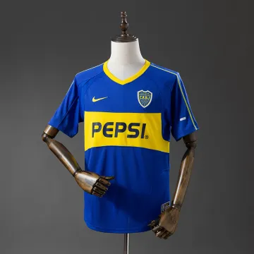 03-04 Boca Juniors Home Retro Soccer Jersey
