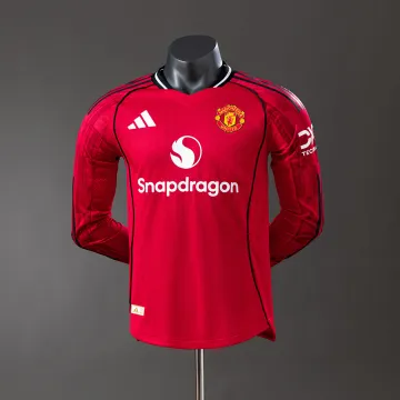 25-26 Manchester United Home Long Sleeve Player Version Jersey
