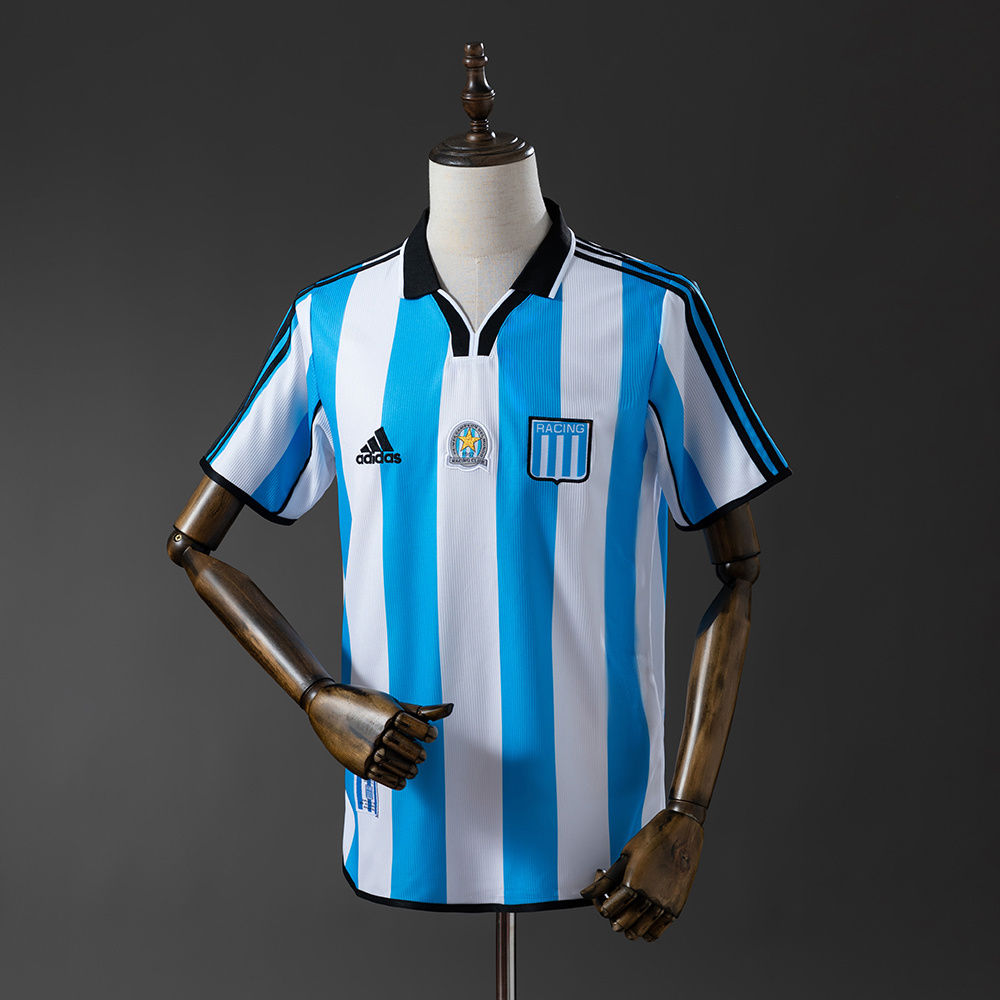 00/01 Racing Club de Avellaneda Home Retro Fußball Trikot