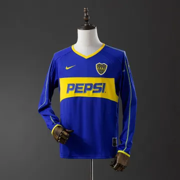 03-04 Boca Juniors home Retro Long Sleeve Jersey