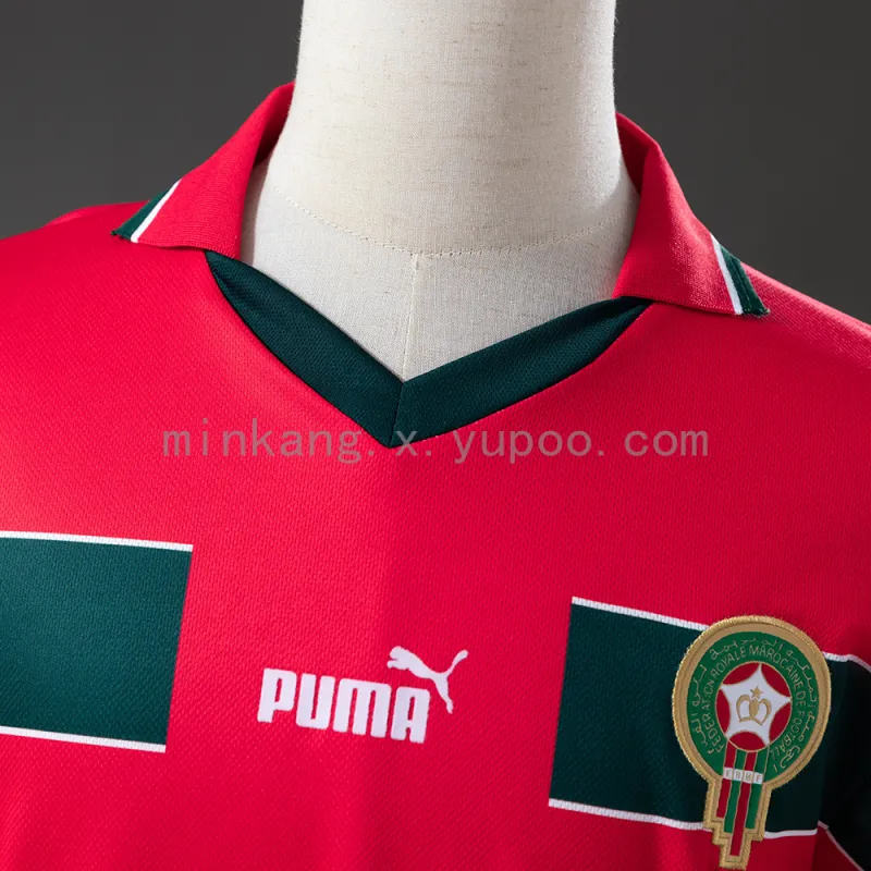 Coupe du Monde 1998 Maroc Away Retro Long Sleeve Jersey