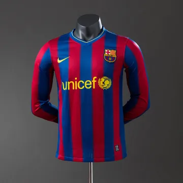 09/10 Barcelona Home Retro Long Sleeve Player Version Jersey