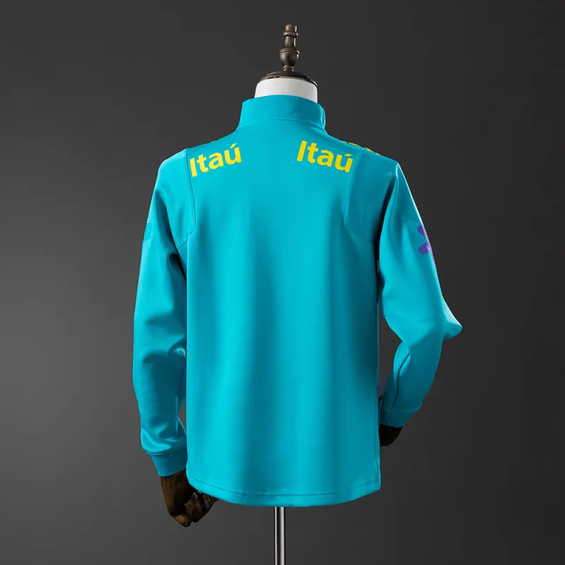 2022 World Cup Brazil Lake Blue Jacket