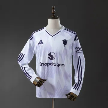 25/26 Manchester United Away Long Sleeve white soccer Jersey