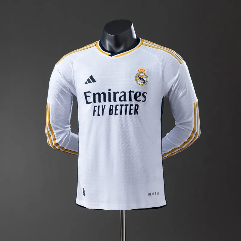 23/24 Real Madrid Home Long Sleeve Player Version Jersey