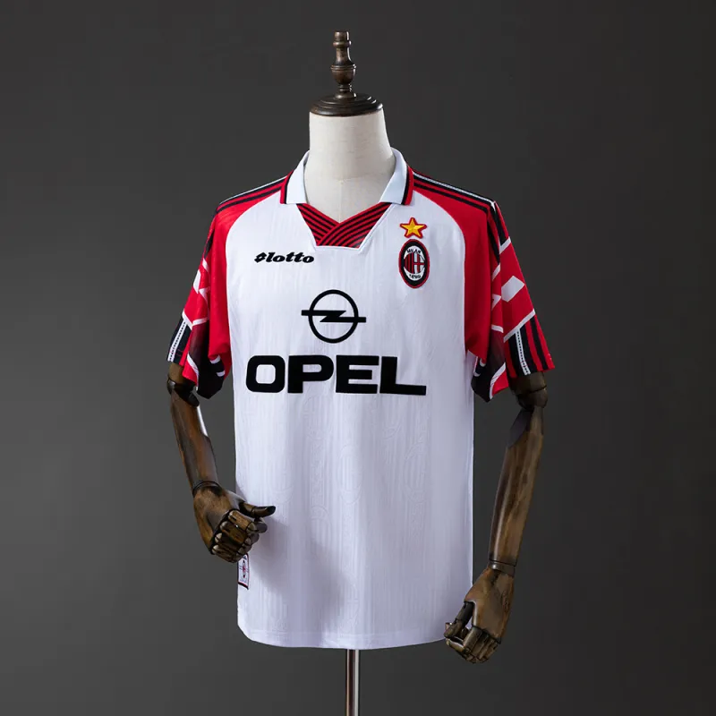 97/98 AC Milan Away Special Edition White Retro Soccer Jersey