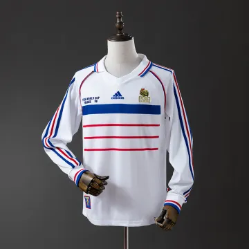 1998 World Cup France Away Long Sleeve Retro soccer Jersey