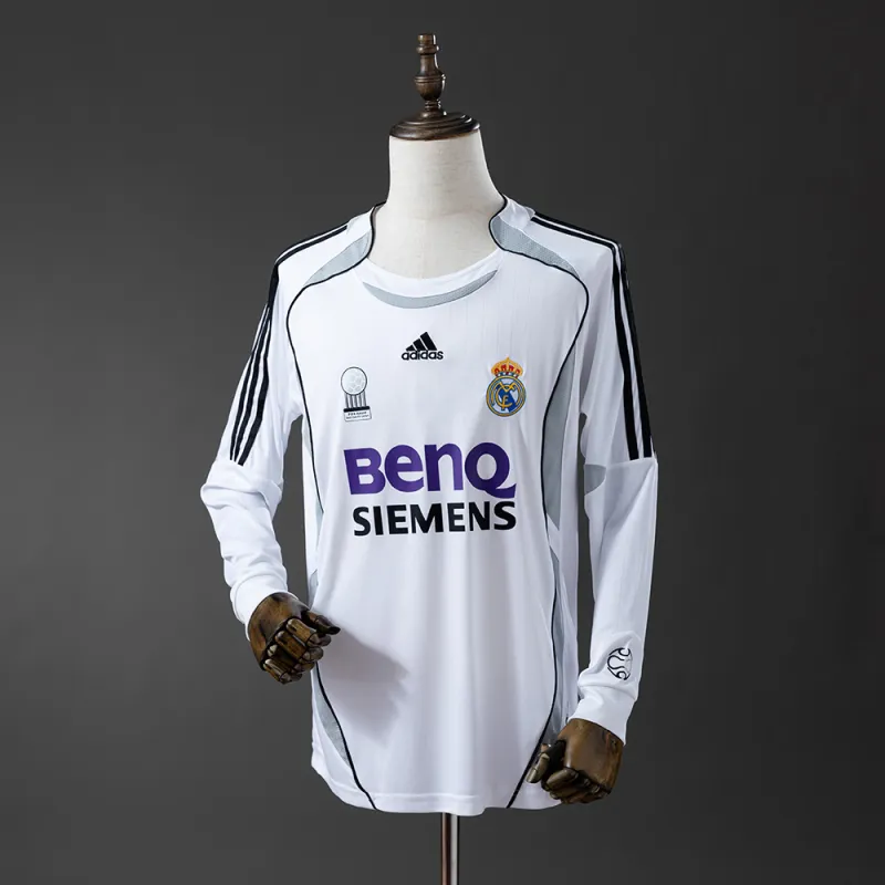 06/07 Real Madrid Home Retro Long Sleeve Jersey